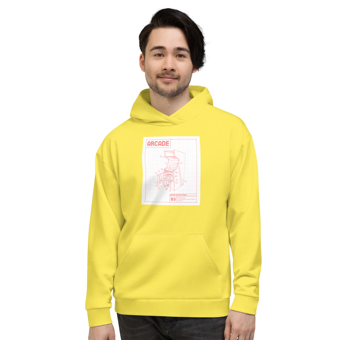 Unisex-Kapuzenpullover ARCADE gelb