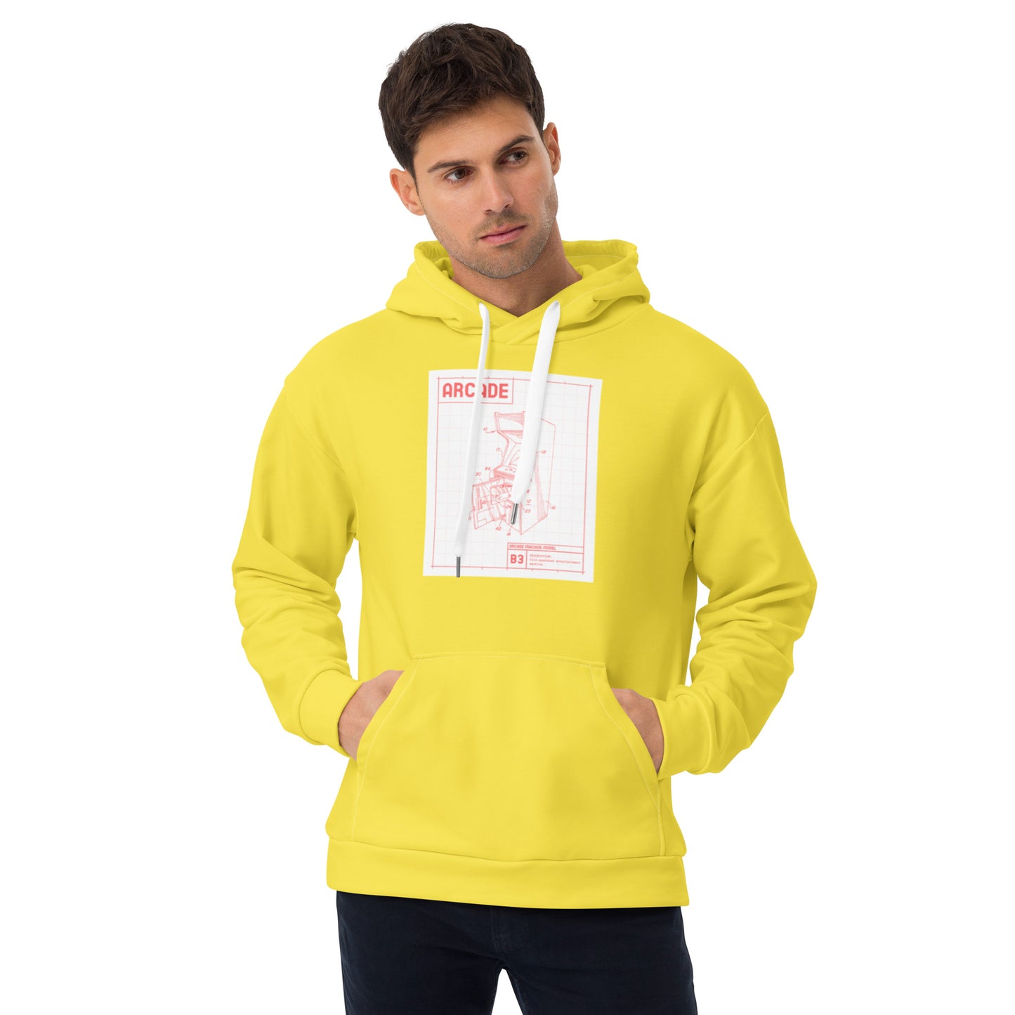 Unisex-Kapuzenpullover ARCADE gelb